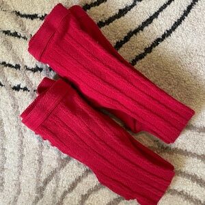 Hanna Andersson Girl 2-pack Ribbed Footed Tights with Ruffle; 6-12M and 18-24M